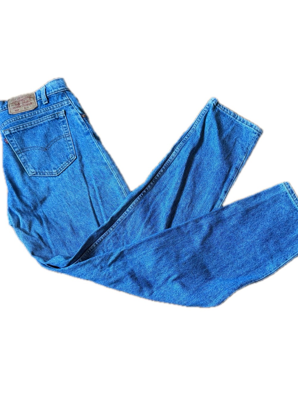 Vintage 1990s Levi’s 550 36x34 Relaxed Fit Medium Wash Denim Jeans USA Made 90s